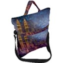 City Lights Skyline Buildings Fold Over Handle Tote Bag View1