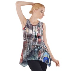 Venice Water Laguna Italy Side Drop Tank Tunic by Wegoenart