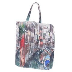 Venice Water Laguna Italy Giant Grocery Tote by Wegoenart