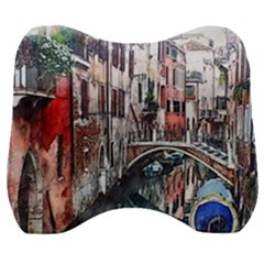 Venice Water Laguna Italy Velour Head Support Cushion by Wegoenart