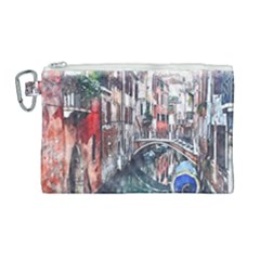 Venice Water Laguna Italy Canvas Cosmetic Bag (large) by Wegoenart