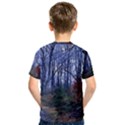 Forest Beeches Way Winter Snow Kids  Sport Mesh Tee View2