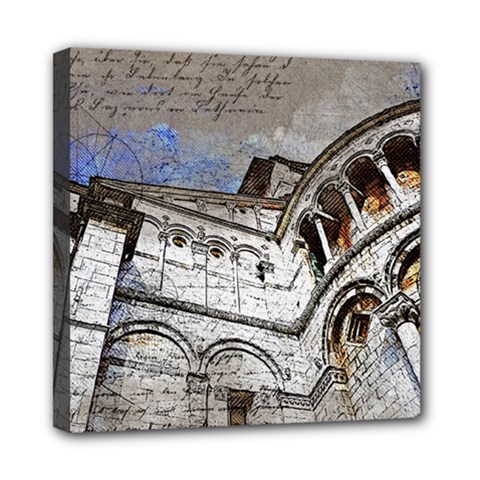 Building Architecture Columns Mini Canvas 8  X 8  (stretched) by Wegoenart