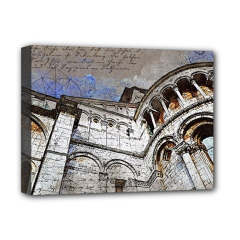 Building Architecture Columns Deluxe Canvas 16  X 12  (stretched)  by Wegoenart