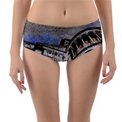 Building Architecture Columns Reversible Mid-waist Bikini Bottoms by Wegoenart