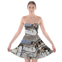 Building Architecture Columns Strapless Bra Top Dress by Wegoenart