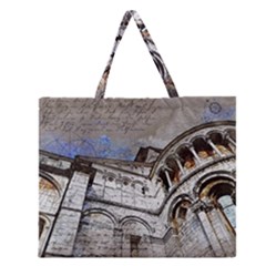 Building Architecture Columns Zipper Large Tote Bag by Wegoenart