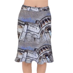 Building Architecture Columns Short Mermaid Skirt by Wegoenart