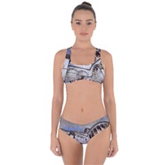 Building Architecture Columns Criss Cross Bikini Set by Wegoenart