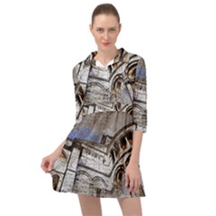 Building Architecture Columns Mini Skater Shirt Dress by Wegoenart