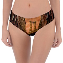 Architecture Buildings City Bridge Reversible Classic Bikini Bottoms by Wegoenart