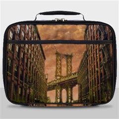 Architecture Buildings City Bridge Full Print Lunch Bag by Wegoenart