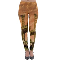 Architecture Buildings City Bridge Lightweight Velour Leggings by Wegoenart