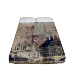 London Westminster Bridge Building Fitted Sheet (full/ Double Size) by Wegoenart