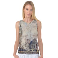 London Westminster Bridge Building Women s Basketball Tank Top by Wegoenart