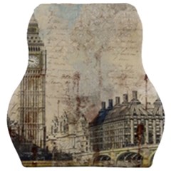 London Westminster Bridge Building Car Seat Velour Cushion  by Wegoenart