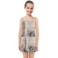 London Westminster Bridge Building Kids  Summer Sun Dress by Wegoenart