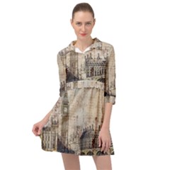 London Westminster Bridge Building Mini Skater Shirt Dress by Wegoenart