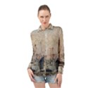 London Westminster Bridge Building Long Sleeve Chiffon Shirt View1