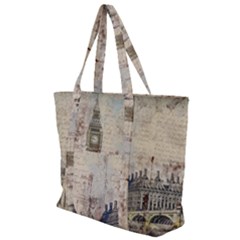 London Westminster Bridge Building Zip Up Canvas Bag