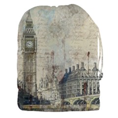 London Westminster Bridge Building Drawstring Pouch (xxxl) by Wegoenart