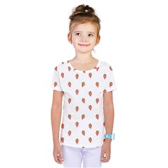 Cartoon Style Strawberry Pattern Kids  One Piece Tee