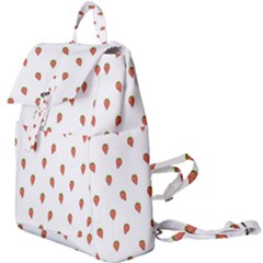 Cartoon Style Strawberry Pattern Buckle Everyday Backpack