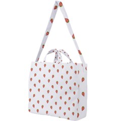 Cartoon Style Strawberry Pattern Square Shoulder Tote Bag