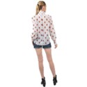 Cartoon Style Strawberry Pattern High Neck Long Sleeve Chiffon Top View2