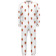 Cartoon Style Strawberry Pattern Onepiece Jumpsuit (men)  by dflcprintsclothing