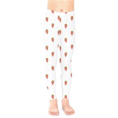 Cartoon Style Strawberry Pattern Kids  Legging