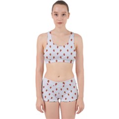 Cartoon Style Strawberry Pattern Work It Out Gym Set