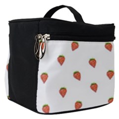 Cartoon Style Strawberry Pattern Make Up Travel Bag (small) by dflcprintsclothing