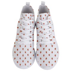 Cartoon Style Strawberry Pattern Men s Lightweight High Top Sneakers by dflcprintsclothing