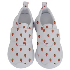 Cartoon Style Strawberry Pattern Kids  Velcro No Lace Shoes by dflcprintsclothing