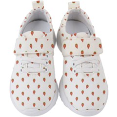 Cartoon Style Strawberry Pattern Kids  Velcro Strap Shoes by dflcprintsclothing