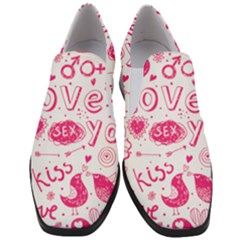 I Love You, I Kiss You Women Slip On Heel Loafers by fashionpod