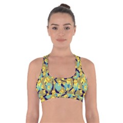 Cute Lions Pattern Cross Back Sports Bra by bloomingvinedesign