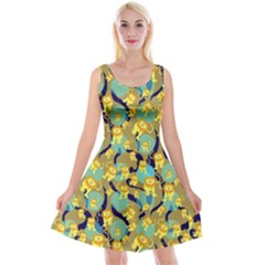 Cute Lions Pattern Reversible Velvet Sleeveless Dress