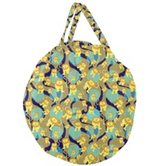 Cute Lions Pattern Giant Round Zipper Tote by bloomingvinedesign