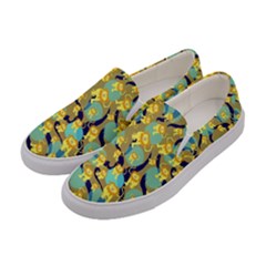 Cute Lions Pattern Women s Canvas Slip Ons by bloomingvinedesign