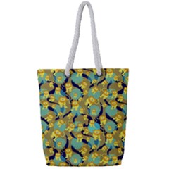 Cute Lions Pattern Full Print Rope Handle Tote (small) by bloomingvinedesign