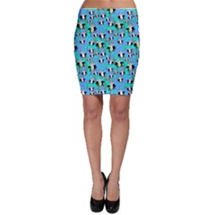 Cute Panda Bears Pattern Bodycon Skirt by bloomingvinedesign