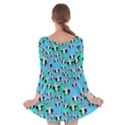 Cute Panda Bears Pattern Long Sleeve Skater Dress View2