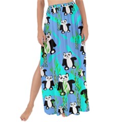 Cute Panda Bears Pattern Maxi Chiffon Tie-up Sarong by bloomingvinedesign