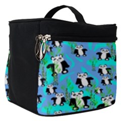 Cute Panda Bears Pattern Make Up Travel Bag (small) by bloomingvinedesign