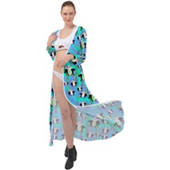 Cute Panda Bears Pattern Maxi Chiffon Beach Wrap by bloomingvinedesign