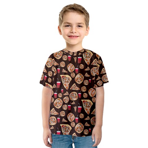 Pizza Pattern Kids  Sport Mesh Tee by bloomingvinedesign