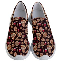 Pizza Pattern Women s Lightweight Slip Ons by bloomingvinedesign