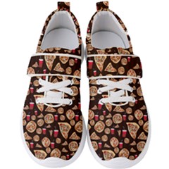 Pizza Pattern Men s Velcro Strap Shoes by bloomingvinedesign